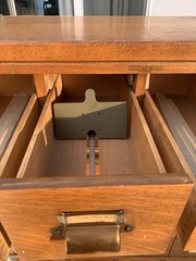 Antique Oak Wood Yawnan and Erne Mfg Co. Stacking Cabinet 28 Index File Drawers