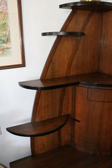 Original Vintage Art Deco Corner Hutch made in Brooklyn, NY from the 1930s