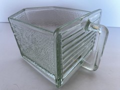 Rare Antique Vintage Large Original Poncet Glass Dry Scoop for Hoosier Cabinet