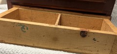 vtg Primitive Folk Art TULANE CA. Wooden Small Wall Fruit Box 4 Drawer Cabinet