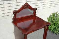 19th Century Cherry wood Cabinet with 2 Mirrors and Key