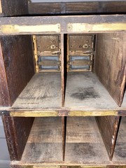Antique Post Office Boxes Metal Cabinet Vintage United States P.O. Box 24 Door