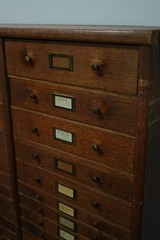Vintage 92-Drawer 1930’s Oak Cabinet
