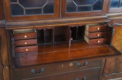 Baker Manor House English George III Mahogany Breakfront China Cabinet Bookcase