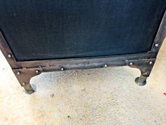 antique vintage industrial metal cabinet shelf workshop record storage iron