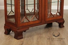 Henkel Harris Georgian Style Mahogany Display Case Cabinet