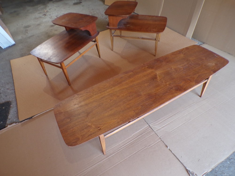 Lane Furniture Mid-Century Surfboard Table Set