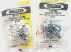 2 Vintage Stanley Hardware Cabinet Cupboard Double Roller Catch 35K USA NOS Lot