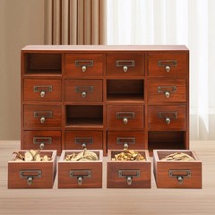 Vintage 16 Drawer organizer Tabletop Cabinet 50*10*35cm Apothecary Storage Box