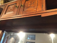 MANTLE HUTCH – SIDEBOARD WITH MIRROR AND STORAGE CABINETS
