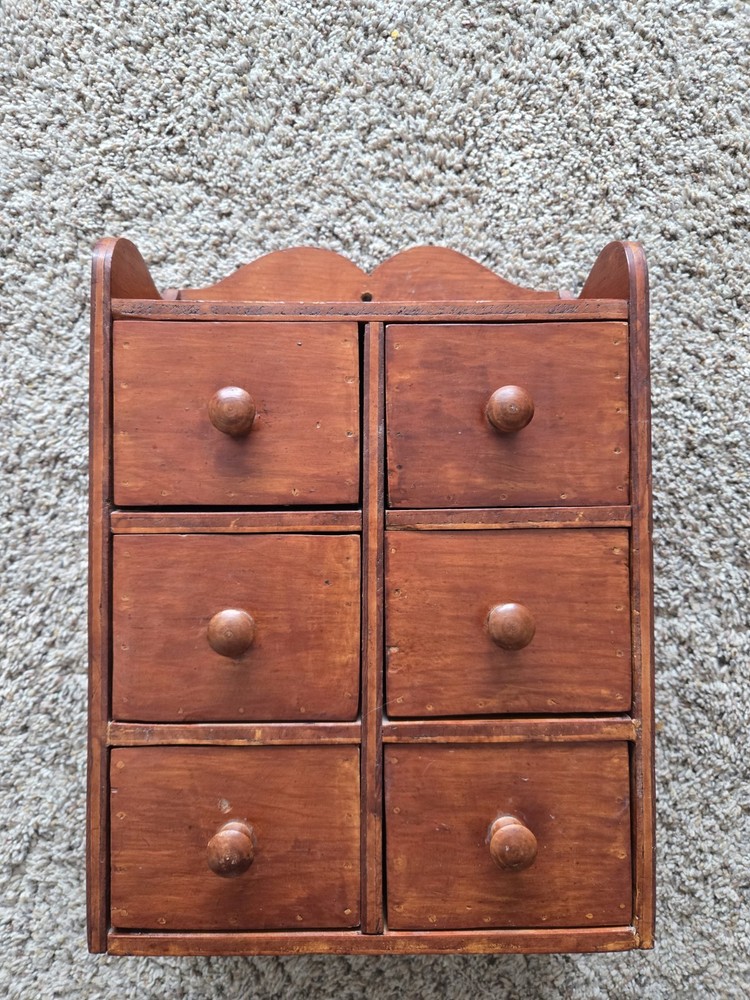 Antique 6 Drawer Spice Cabinet