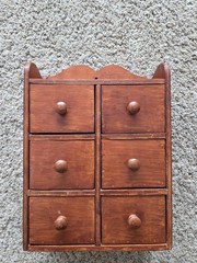 Antique 6 Drawer Spice Cabinet
