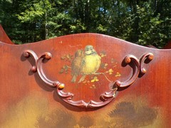Vintage French Vernis Martin Style Hand Painted Music Cabinet Record Stand