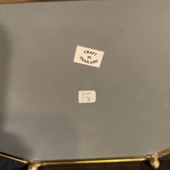 Vintage Metal, Glass, and Clear Back Octagonal Curio Cabinet Display Case