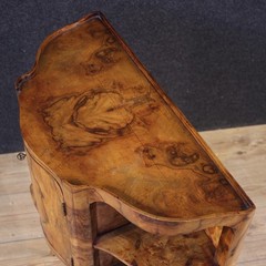Small sideboard in burl walnut wood furniture cabinet 1 door 20th century