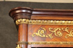 19th c French Louis XVI Style Bronze Ormolu Mounted Curio China Cabinet
