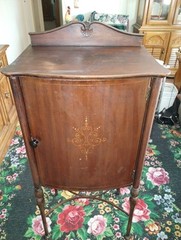 Circa Turn Of The 19th Century Music Cabinet With One Adjustable Shelf.