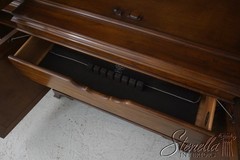 69202: KARGES Colonial Walnut Convex Glass Georgian Style Breakfront