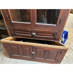 Antique Built-In Cabinet with Glass Display – 84 H x 65”