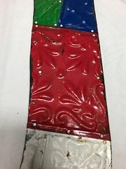 Decorative Salvaged Tin Ceiling 17″ Patchwork Mix Color Metal Letter J 1602-23B