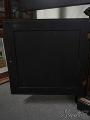 69061: MARGE CARSON Monumental Black Painted Finish China Cabinet