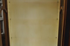 Vintage Baker Hollywood Regency Cherry Wood 2 Door Curio Cabinet Bookcase – Pair