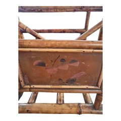 19TH CENTURY VICTORIAN JAPANESE HANDLED MAGAZINE RACK