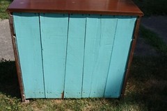Vintage One-Drawer Washstand Cabinet (Refinished) Walnut? 30″ W, 28.5″ H, 16″ D