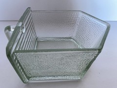 Rare Antique Vintage Large Original Poncet Glass Dry Scoop for Hoosier Cabinet