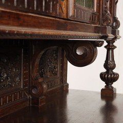 Antique Neo-Renaissance Style Cupboard Wood XIX Century
