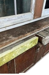 Antique Dutch Cupboard Step Back Cupboard Barn Find Primitive 1800 Old Paint