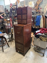 1920s Cabinet Apothecary Industrial Multi Drawer File Ledger Ohio Jewlery Office