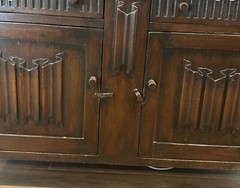 Antique cabinet with 2 drawers and 2 cupboards can function as a TV stand