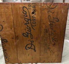vtg Primitive Folk Art TULANE CA. Wooden Small Wall Fruit Box 4 Drawer Cabinet