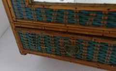 Medicine Apothecary Apothecary Bathroom Cabinet Hobo Chic rattan Two Toned HTF