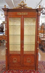 Italian Made French Empire Style Glass Door China Curio Display Cabinet