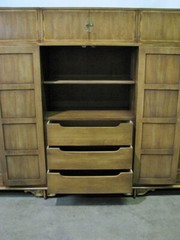 99″ MCM Mastercraft 9 Piece Dresser, Storage Wall Unit; Multiple Configurations