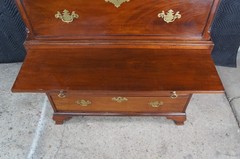 Antique American Chippendale Mahogany Chest on Chest Highboy Dresser 70″