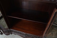 F67609: Antique Victorian Carved Mahogany Curio Display Cabinet