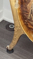 Gilt & Vernis Martin – Marble Top Bombay French Design Commode 41” X 27” X 17”