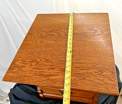 Antique Wabash File Cabinet Tiger Oak Two Letter Size Drawers Paneled Sides