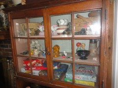 Antique Primitive China Cabinet Closet Cupboard Hutch Bookcase