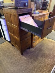 Beautiful Antique Paneled Oak File Cabinet Globe Sectional Stacking Cabinet 51″H