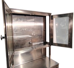 Blickman 7956 Freestanding Stainless Steel Medical Glass Cabinet