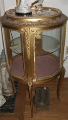 Vitrine Curio cabinet 1890’s gilt Louis XVI style belle Epoque- Matching pair