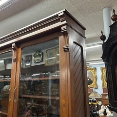 Incredible Eastlake Two Piece Antique Paine’s Furniture Breakfront Cabinet
