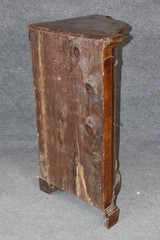 Fine Antique 1780s Italian Burled Walnut Primitive Corner Cabinet Rustic Lock