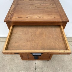 Antique Oak Hamilton Printers Architect Flat File Map Cabinet w/ 24 Drawers