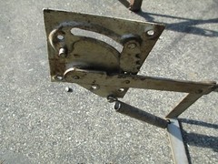 SELLER EX-LARGE FLOUR BIN HEAVY METAL PULL OUT W/ TENSION SPRINGS RACK HOOSIER 2