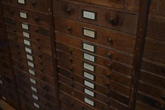 Vintage 92-Drawer 1930’s Oak Cabinet